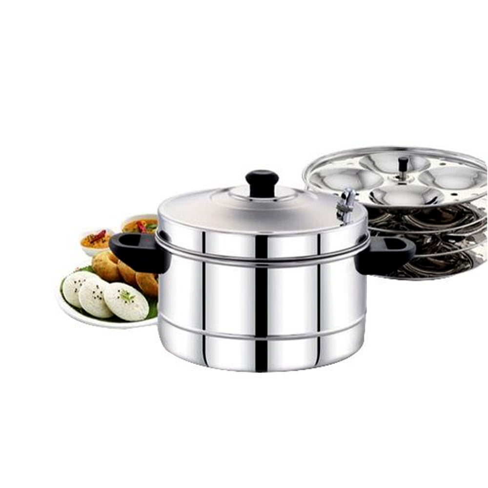 BUTTERFLY IDLI (IDLY) COOKER SET WITH 4 PLATES (RICE CAKE STEAMERS