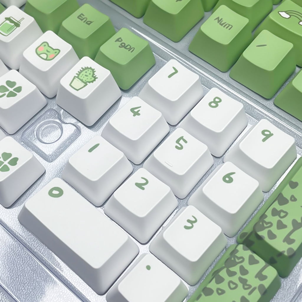 Tizuqe Cute Frogs Design Korean Keycaps for MX Switches Mechanical Keyboard ,PBT XDA/OEM Height for Typists and Gamers