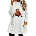 thumbnail image 2 of SwiftWear Women's Sweatshirt Cute Christmas Print Pullover Loose Casual Crew Neck Tops Winter Warm Homewear with Pockets S, 2 of 4