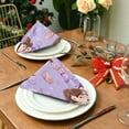 thumbnail image 3 of 4 Pack 20'' x20" Satin Table Napkins Dinner Napkins for wedding Party Decoration events Purple Adorable Mermaid, 3 of 6