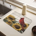 thumbnail image 5 of Dish Drying Mat Absorbent Dish Drainer Kitchen Counter 15.7x11.8inch Dish Drying Pad for Countertops Sinks Draining Racks Red Bird Sitting on Sunflower, 5 of 9