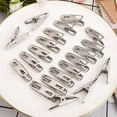 thumbnail image 2 of Juego de 20 pinzas para la ropa INOX, 4,5 cm, pequeñas pinzas de metal para la ropa, pinzas para la ropa, pinzas para la ropa, calcetines, alimentos (plata), 2 of 5