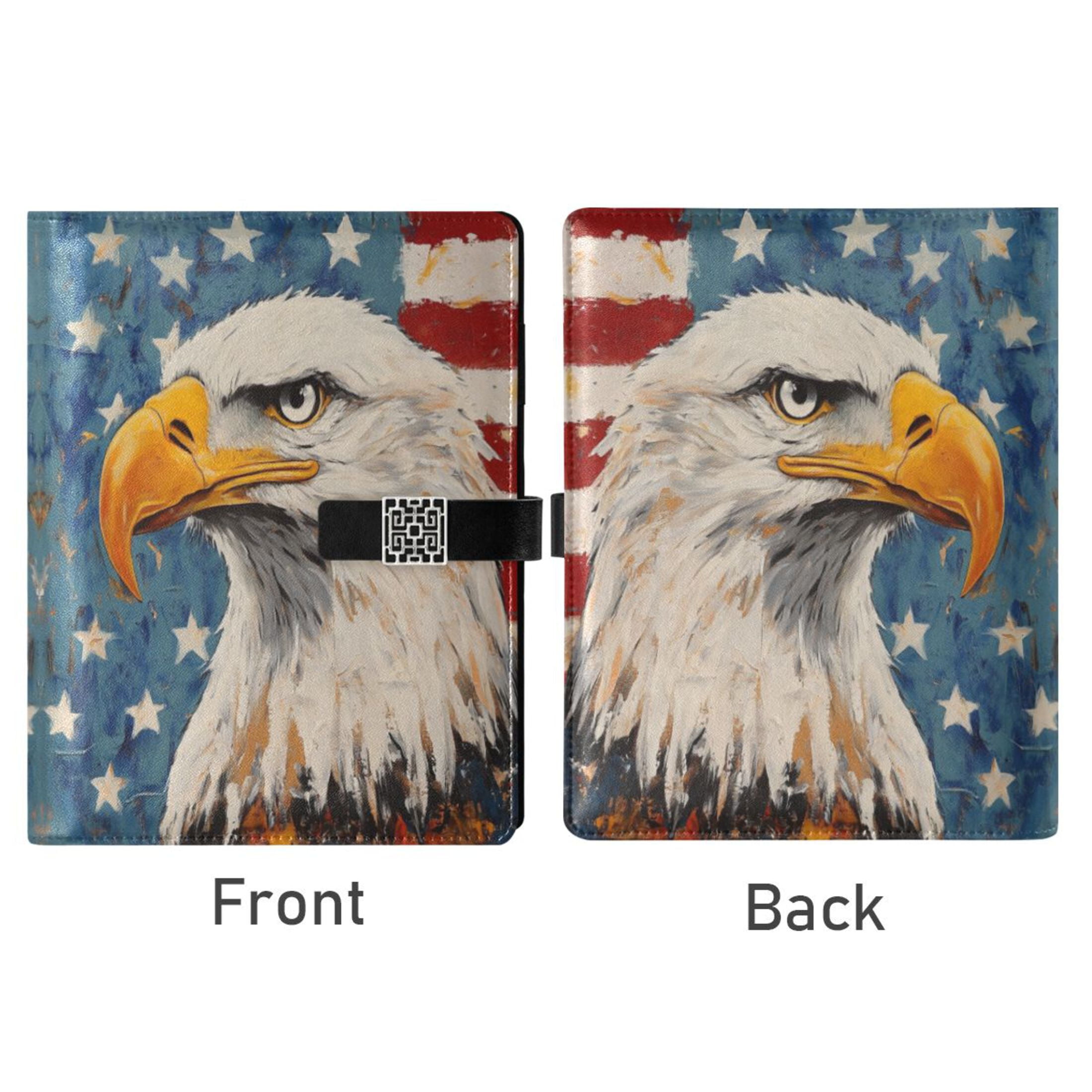 Leather Planner Leather Notebook Notebook Journal Binder Design Pen Pocket Design Convenient for Storage Eagle Pattern