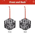 thumbnail image 2 of Honeii In Pizza We Crust Art Print Christmas Tree Acrylic Ornament | Christmas Decoration, Living Room Bedroom Garden Seasonal Decor for Christmas Tree-Hexagon, 2 of 7