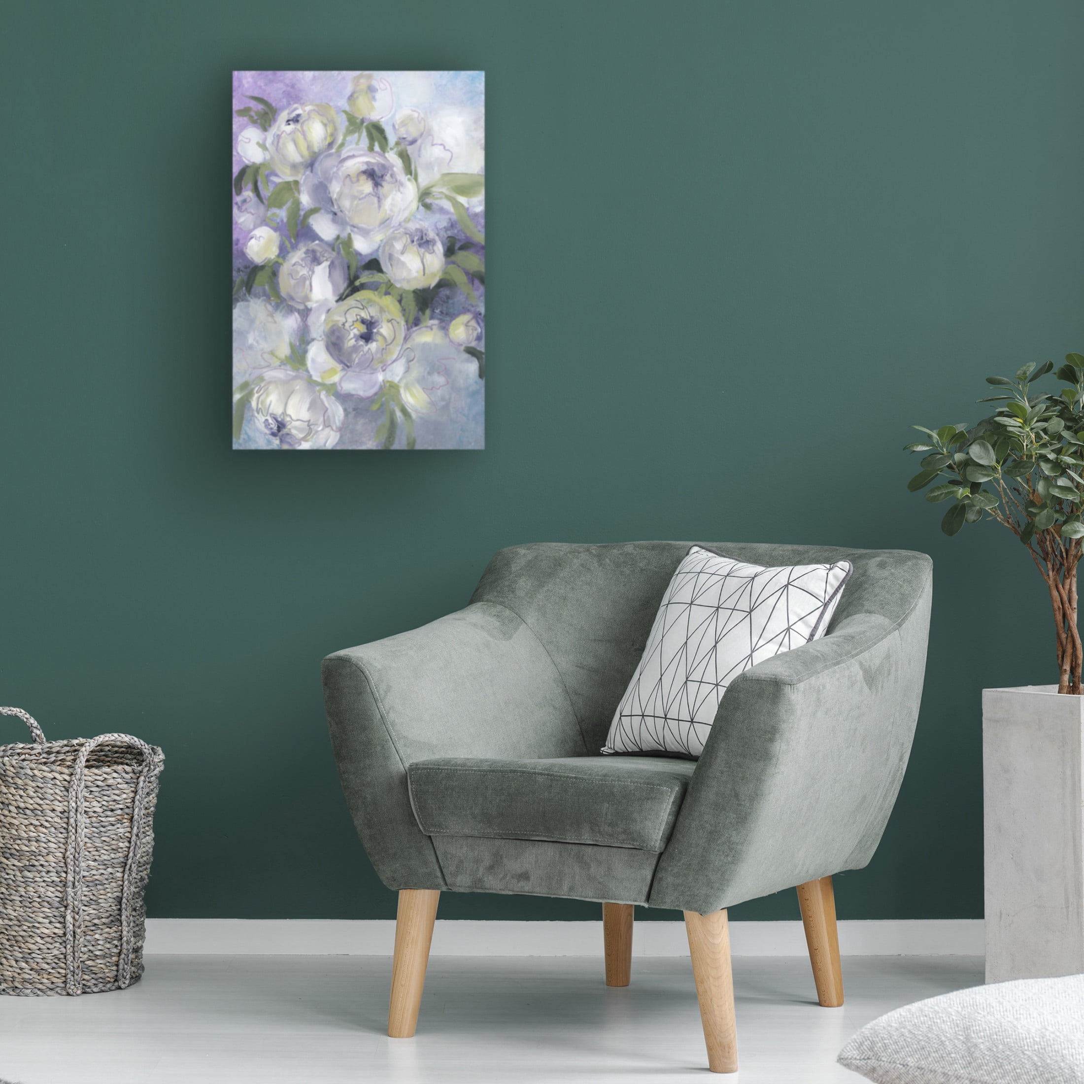 Trademark Fine Art Rosana Laiz Blursbyai Sady painterly florals in violet Canvas Wall Art