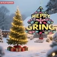 thumbnail image 2 of Stylish Metal Hanging Christmas Tree Wind Spinner - Colorful Ornaments & Gifts Design for Festive Yard & Garden Decor, 2 of 7