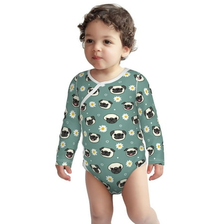

Fotbe Cute Puppy Pattern Unisex-baby Long-sleeve Bodysuit Long Sleeve Bodysuits One-piece 100% Organic Cotton for Infant Baby Boys Unisex-12 Months