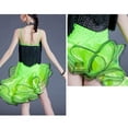 thumbnail image 3 of YM YOUMU Kids Girl Tassel Ruffle Latin Tango Dress Irregular Mesh Fringe Competition Dancewear, 3 of 3