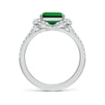 thumbnail image 2 of ANGARA Classic Emerald-Cut Lab Grown 2.85 Ct Emerald Couture Engagement Ring for Women in 14K White Gold (Size-10x8mm) | May Birthstone, Anniversary, Jewelry Gift for Women | Lab-Grown Emerald Ring, 2 of 8