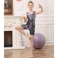 thumbnail image 4 of Aideaone Girl Gymnastic Leotards with Hair Scrunchie Sparkle Dance Unitards for 4-12Years, 4 of 7