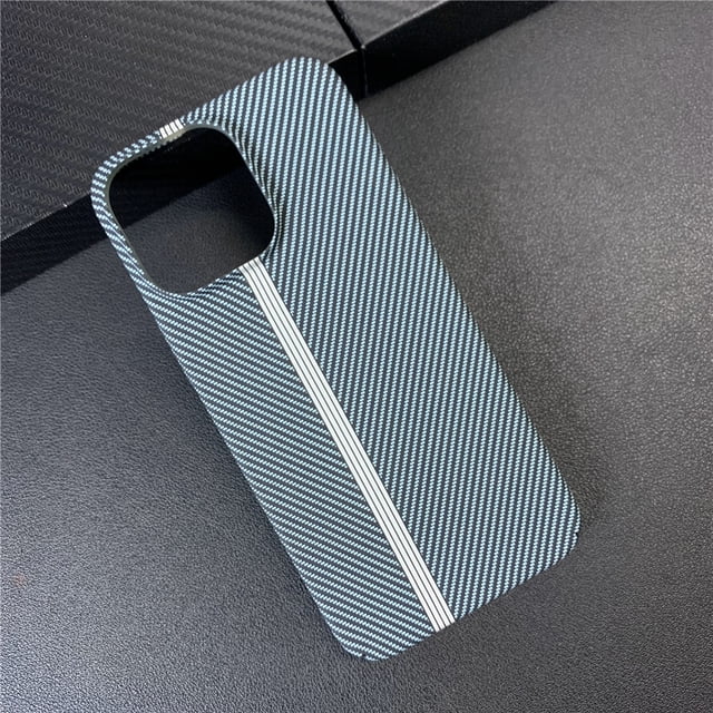 Luxury Carbon Fiber Pattern Case For iPhone 16 15 14 Plus 13 12 11 Pro Max Matte Armor Shockproof Protective Hard Bumper Cover Gray Blue For iPhone 11 ProMax