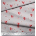 thumbnail image 3 of Soimoi Gray Silk Fabric Triangle & Arrow Heart Print Fabric by the Yard 42 Inch Wide, 3 of 5