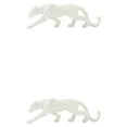 thumbnail image 2 of Guardoinrt Animal Shape Sculpture Solid Color Replacement Simulation Modern Exquisite Decorative Stylish Office Decor Ornament White 2Set, 2 of 6