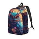 thumbnail image 1 of Disketp Colorful Feather Owl Mochila de Lona Estampada, Mochila Escolar de Viaje Ligera para Estudiantes y Portátil-Small, 1 of 5