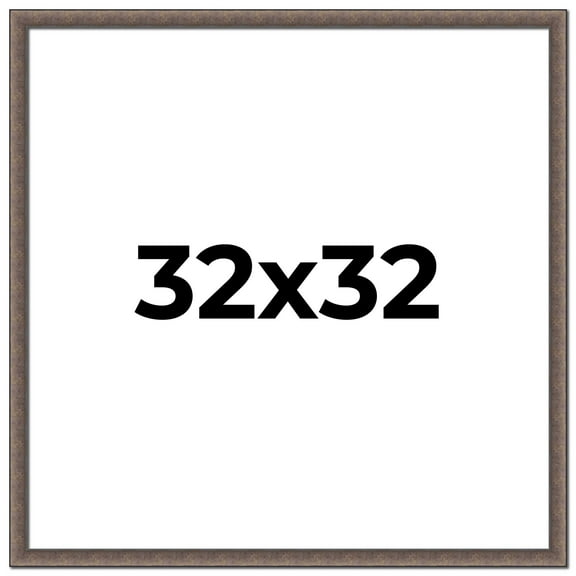 32x32 Frame Silver Real Wood Picture Frame Width 1.25 Inches | Interior Frame Depth 0.5 Inches |
