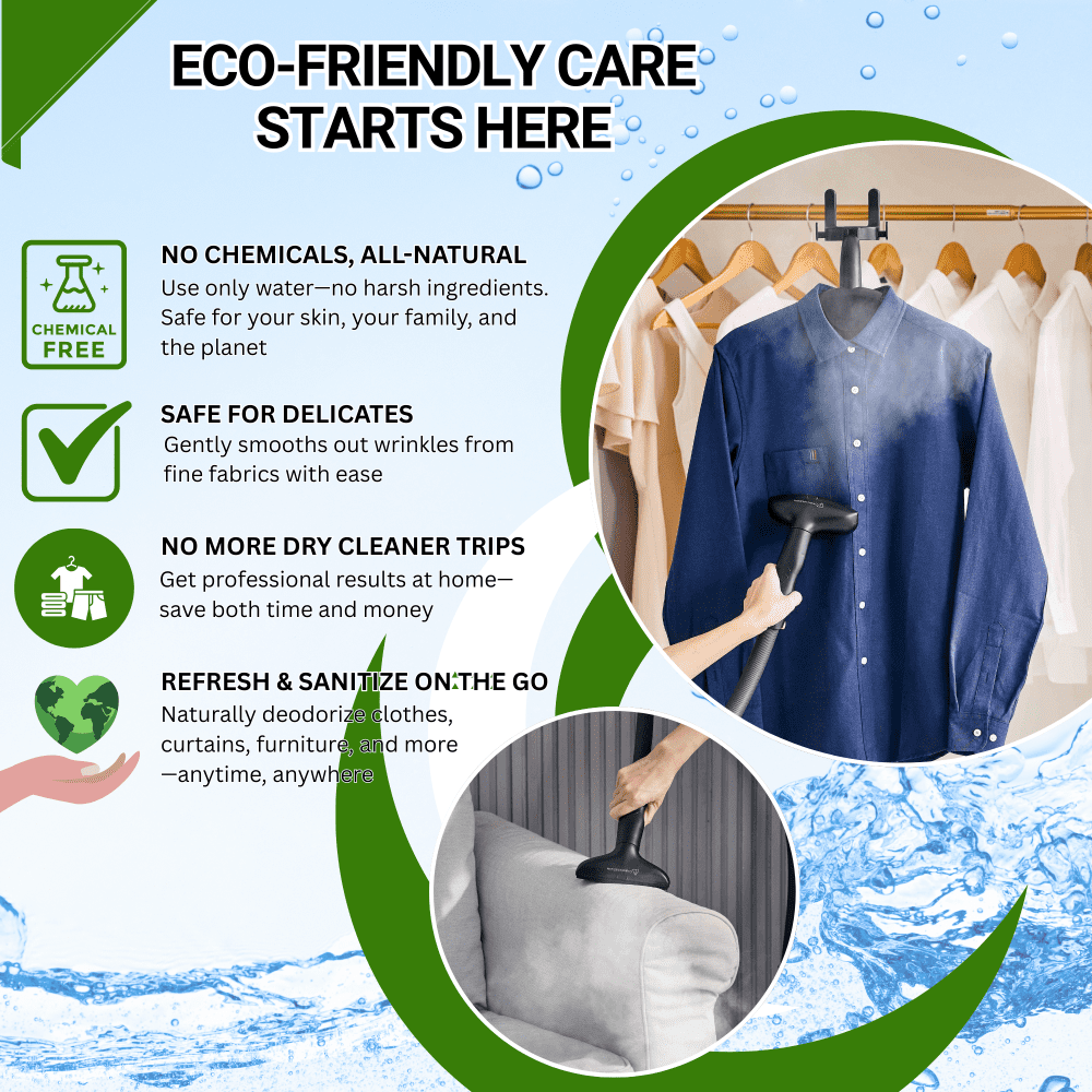 Open Box SALAV Continuous Steam Upright Standing Garment Steamer with Extra Large Water Tank White
