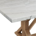 thumbnail image 6 of Liam Standard Height Rectangular Dining Table in White Marble, 6 of 10