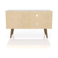 thumbnail image 3 of 42.52" Mid Century - Modern TV Stand with 2 Shelves and 1 Door, White and Rustic Brown, 3 of 7