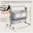thumbnail image 4 of EaseBaby Baby Bedside Sleeper,Infant Cradle with Mosquito Net and 3-Level Height Adjustment,Unisex,Lightgray, 4 of 11