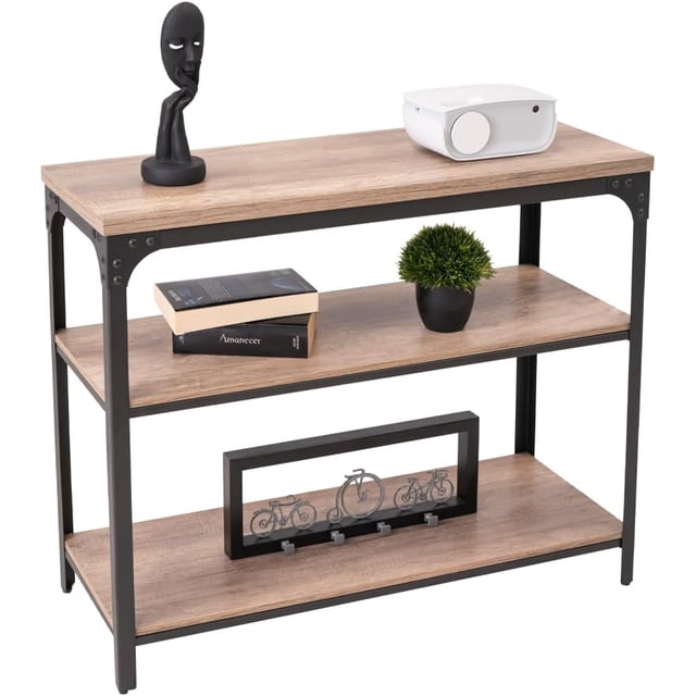 Mesa de Centro con Compartimento FRATELLO MUEBLES Eureka 140 cm Estilo Industrial Nogal