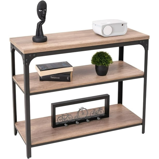 Mesa de Centro con Compartimento FRATELLO MUEBLES Eureka 140 cm Estilo Industrial Nogal