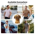 thumbnail image 6 of Daiia Golden Pig Cloud Fantasy Pattern Men’s Polo Shirts,Solid Deck Shirt,Classic Fit, Breathable Cotton Polo for Casual and Sport Wear-4X-Large, 6 of 7