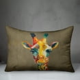 thumbnail image 3 of Creative Products Colorful Giraffe on Tan 14x20 Indoor / Outdoor Pillow, 3 of 3