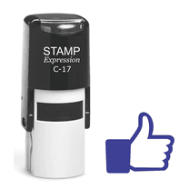 stampexpression - Blue Thumbs Up Self Inking Rubber Stamp - Blue Ink (A-61402)