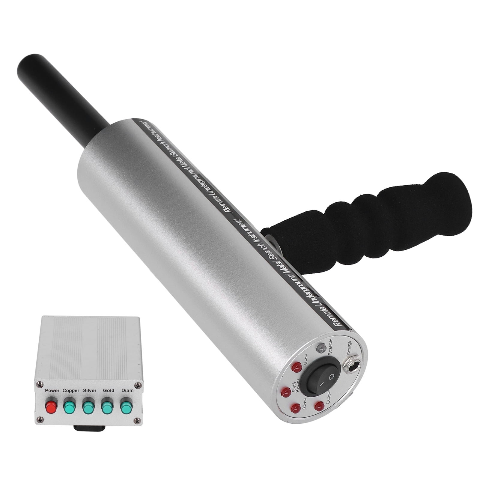 Rechargeable Metal Detector,Handheld Metal Locator,Metal Detector Aluminum Silver 14m Depth 800m Range Handheld Rechargeable Detector for Gold Silver Hunting 100‑240V