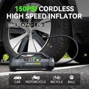 LOKITHOR JA3000 PRO 3000A Car Jump Starter with Air Compressor for 9.0L Gas & 7.0L Diesel, 150PSI Tire Inflator, 60W Fast Charge, 12V Battery Booster