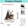 thumbnail image 3 of yulier Acrylic Christmas Tree Reindeer Sign Tabletop Ornaments with Base, Table Centerpieces Christmas Decorations Indoor, Holiday Party Home Fireplace Shelf Table Decor, Christmas Gifts, 3 of 5