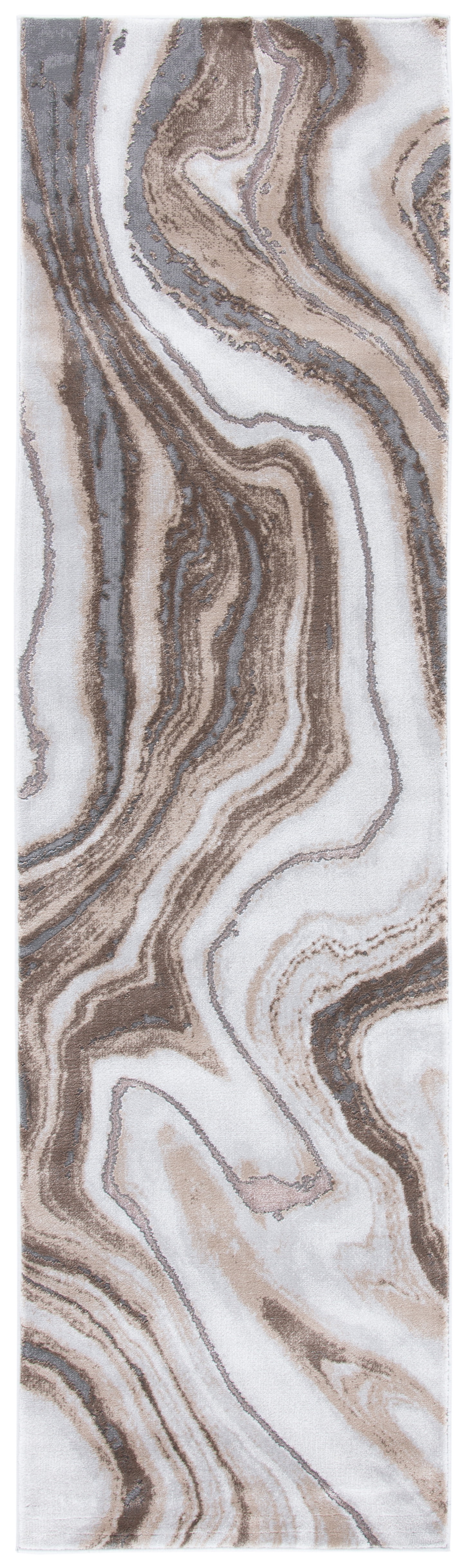 SAFAVIEH Craft Ezra Abstract Runner Rug, Gold/Gray, 2' x 6'