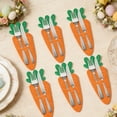 thumbnail image 1 of 6 bandejas de cubiertos de huevo de pascua con huevo de Pascua multicolor, decoración para mesa de Pascua, papel, ranuras dedicadas para cubiertos, artículos para fiesta, 19x7,22cm, 1 of 6