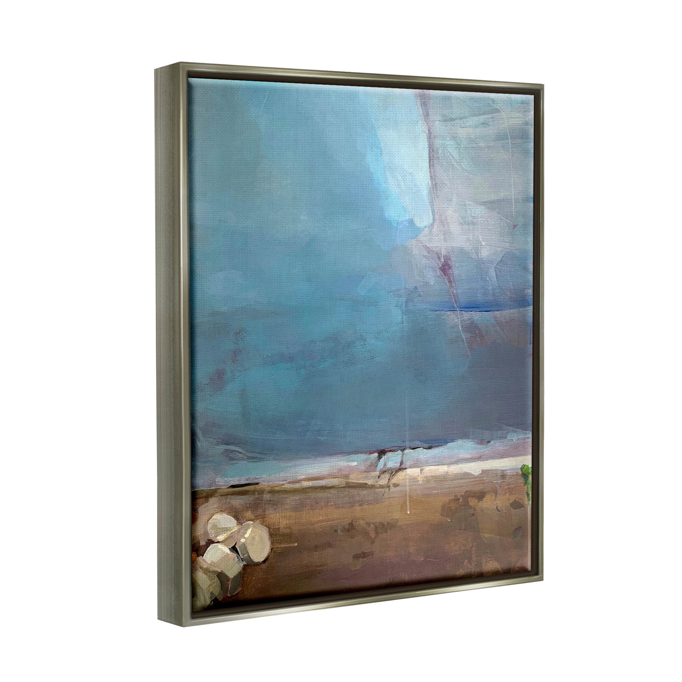 Abstract Sky Scenery Landscape Abstract Painting Luster Gray Framed Art Print Wall Art