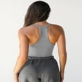 thumbnail image 6 of LYMAYTER‌ Women's Ribbed Scoop Neck Tank Tops Low Cut Sleeveless Casual Stretch Basic Summer Tee‌ XS-XL, 6 of 10