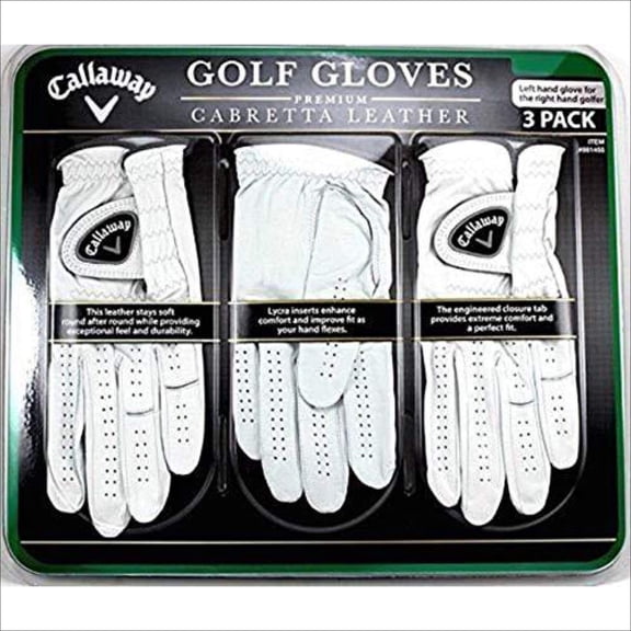 Callaway Golf Gloves  3-Pack Cabretta Leather Small