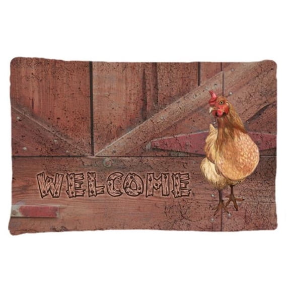Welcome Chicken Moisture Wicking Fabric Standard Pillowcase