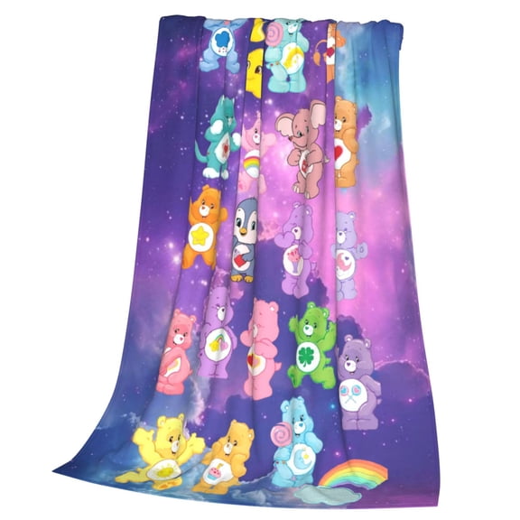 Care Bears Throw Blanket Cozy Plush Lightweight Warm Fuzzy Flannel Blanket Air Conditioning Blanket for Couch Sofa Bed Home Decor Gift 50x40