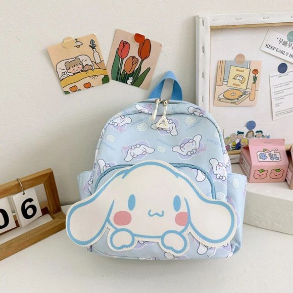 Sanrio Sac à Dos Scolaire pour Enfants Hello Kitty Kuromi Cinnamoroll Imprimé en Tissu Oxford pour Maternelle Fille Fournitures Scolaires