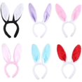 thumbnail image 1 of 6 Pcs Plush Rabbit Ears Hair Bands Headband Rabbit Ears, Bunny Plush Headbands (rabbit), 1 of 5