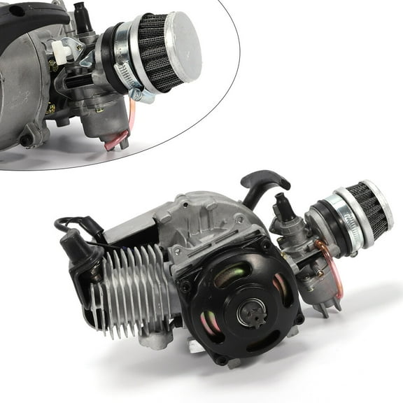 2 Stroke 49CC Engine Motor Pull Start Engine Starter Motor for Pocket Bike Mini Dirt Bike Scooter ATV, Engine Motor Replacement Kits