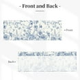 thumbnail image 2 of Blue Floral Valance Curtain 54 x 18 Inch Chinoiserie Flowers Vintage Toile Rod Pocket Top Treatment for Windows, Living Room Bedroom Kitchen Cafe Farmhouse Rustic Country Decor, 2 of 7