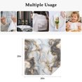 thumbnail image 5 of Marble White Gold Cloth Napkins, Abstract Modern Geometric Printed Washable and Reusable Dinner Napkins Set of 4, Table Napkin for Kitchen Party Birthday Wedding Hotel Housewarming 20"x20", 5 of 9