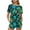 Tropical Palm Leaves, variant on Yuyamidu Tropical Palm Leaves Women's Short Sleeve Pajama Set Casual Sleepwear T-Shirt & Shorts, Comfortable Round Neck Lounge Set 2-Piece