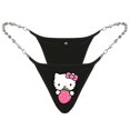 thumbnail image 1 of Y2K Tanga de cadena de Metal para mujer, ropa interior Sexy de dibujos animados, Hello Kitty, Mymelody, Kuromi, cintura baja, pantalones en T, regalos, 1 of 4