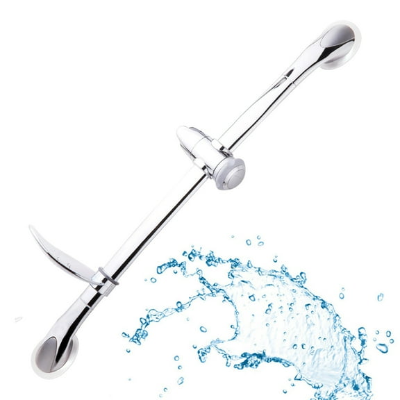 HotelSpa Stainless Steel 26" Arch Shower Slide Bar with Height/angle Adjustable Hand Shower Bracket