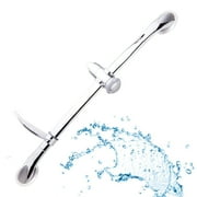 HotelSpa Stainless Steel 26" Arch Shower Slide Bar with Height/angle Adjustable Hand Shower Bracket