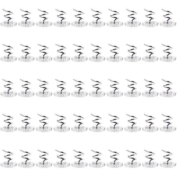 Yuarrent Paquete de 50 pasadores giratorios de acero inoxidable con cabeza de plástico para sofá, funda para sofá, sujetadores para forro de Almacenamiento y organización del hogar