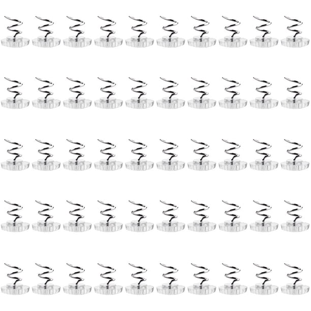Yuarrent 50 piezas Twist Push Pin cabeza de plástico transparente sofá funda cortinas Headliner sujetadores muebles para el hogar fijación Almacenamiento y organización del hogar