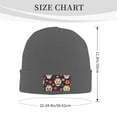 thumbnail image 3 of ZICANCN Beard Psychedelic Skull Flower Knit Beanie Hat, Winter Cap Soft Warm Classic Hats for Men Women, Deep Heather, 3 of 8